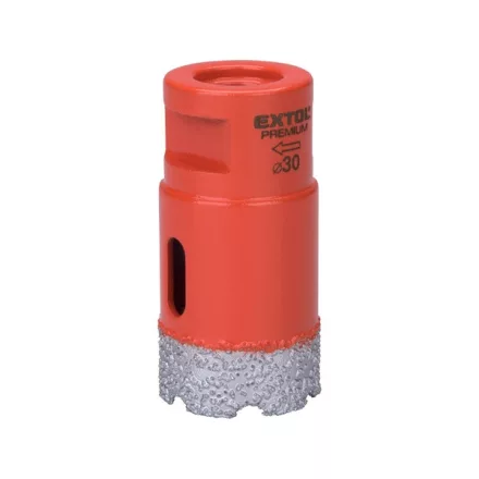 EXTOL PREMIUM körkivágó csempére, gyémánt vágóél; 30mm × M14, sarokcsiszolóba fogható