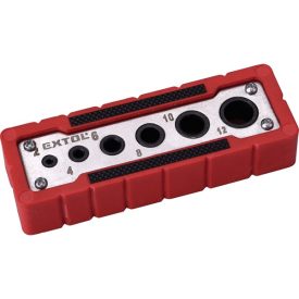   EXTOL PREMIUM fúróvezető sablon (fúrósablon) fúrószárakhoz, 6 méret: 2-12 mm