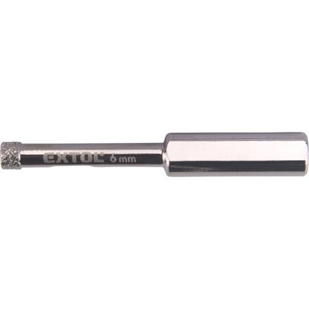 EXTOL PREMIUM körkivágó üvegre, kerámiára  és csempére, gyémánt vágóél; 6×65mm, fúrógépbe fogható