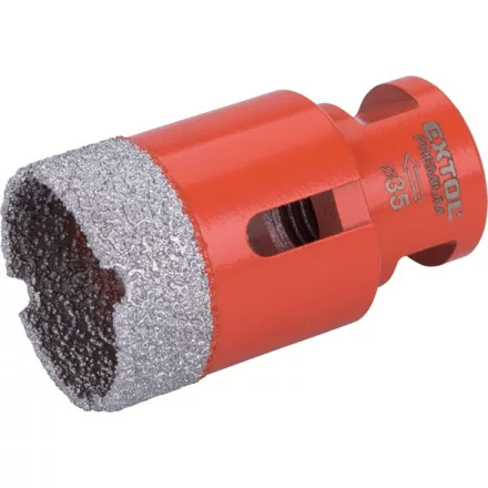 EXTOL PREMIUM körkivágó csempére, gyémánt vágóél; 35mm × M14, sarokcsiszolóba fogható
