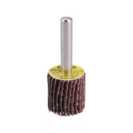 EXTOL PREMIUM lamellás csiszoló, csapos, 6 mm befogás, Alu-Oxid, 20×20mm; P120, max.: 20.000 ford./perc