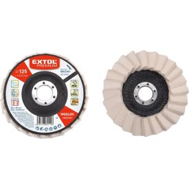   EXTOL PREMIUM lamellás polírozó filc, INOX, acél és ALU munkadarabok polírozására 125×22mm (darabáras, de csak ötösével rendelhető)