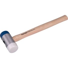   EXTOL PREMIUM 5 év gumikalapács (illesztő kalapács) fa nyéllel, cserélhető gumi fejek; 40 mm, 32 cm