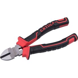   EXTOL PREMIUM 5 év oldalcsípő fogó, 160mm, duál  vörös/fekete, TPR nyél, akasztós szerszámtartó