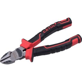   EXTOL PREMIUM 5 év oldalcsípő fogó, 160mm, duál vörös/fekete TPR nyél, 20% extra erőkifejtés, akasztós szerszámtartó