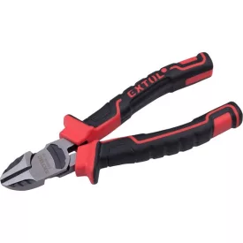   EXTOL PREMIUM 5 év oldalcsípő fogó, 190mm, duál vörös/fekete TPR nyél, 20% extra erőkifejtés, akasztós szerszámtartó