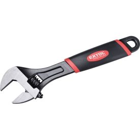   EXTOL PREMIUM 5 év állítható villáskulcs, 250 × 27 mm, kovácsolt, CrV., 10", nikkelezett