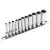 EXTOL PREMIUM 5 év hosszított Multi Lock dugófej klt. ; 1/4", 11db 4, 5, 5.5, 6, 7, 8, 9, 10, 11, 12, 13mm, tartó sínen