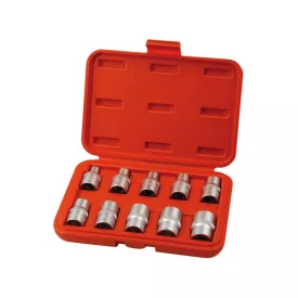   EXTOL PREMIUM 5 év bitdugófej klt. belső, 10db, TORX,  1/2"×38mm (E8-10-11-12-14-16-18-20-22-24), CrV/S2
