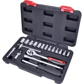  EXTOL PREMIUM 5 év dugókulcs klt. CV., 45fog; 1/4", 19db, dugófejek: 4-14mm