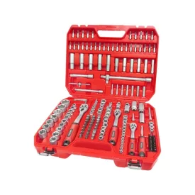   EXTOL PREMIUM 5 év dugókulcs klt., CV., racsnis 45fog ; 1/4", 3/8" és 1/2", 172db, műanyag koffer, KIFUTÓ!