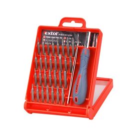   EXTOL PREMIUM 5 év órás csavarhúzó klt. 32 db C.V. bitekkel;