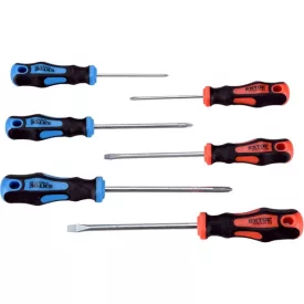   EXTOL PREMIUM 5 év csavarhúzó klt., 6db; lapos:3×75, 5,5×100 és 6,5×125mm, PH0×60, PH1×100 és PH2×125, CV., mágneses, papír tartóban