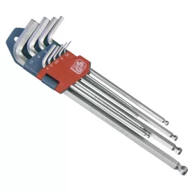   EXTOL PREMIUM 5 év imbuszkulcs klt., 9db, extra hosszú; gömbfej, 1,5-10mm, CV., 95-237mm