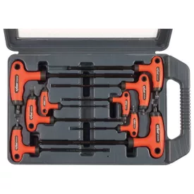   EXTOL PREMIUM 5 év torx kulcs klt., 9db ; CV., gumírozott T-nyelű, T10×100, T15×100, T20×100, T25×150, T27×150, T30×150, T40×150, T45×200,