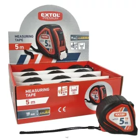   EXTOL PREMIUM 5 év mérőszalag, gumírozott, 1 stoppos, 5m×19mm