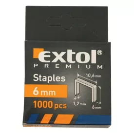   EXTOL PREMIUM tűzőgépkapocs profi (10,6×0,52×1,2mm) ; 14mm, 1000db