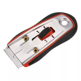   EXTOL PREMIUM üvegtisztító kaparó, rozsdamentes acél test, műanyag borítás (ABS+TPR), multifunkciós, TÜV/GS; pótpenge 9141 (19×38mm)