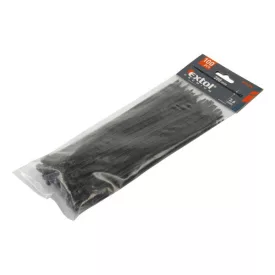   EXTOL PREMIUM kábelkötegelő 4,8×300mm 100db, fekete nylon; UV-, sav- és lúgálló