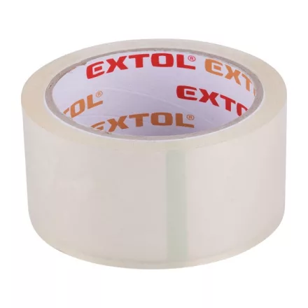 EXTOL CRAFT ragasztószalag áttetsző, csendes lefutású (low noise) 48mm×40m, vastagság: 0,046mm