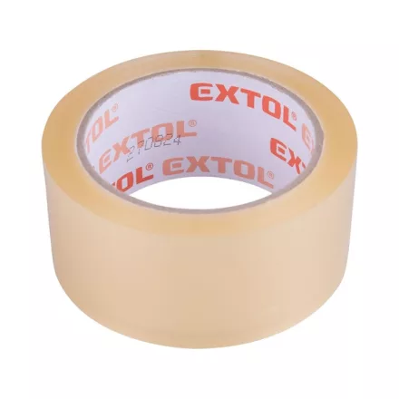 EXTOL PREMIUM ragasztószalag áttetsző, csendes lefutású (low noise) 48mm×66m, vastagság: 0,046mm