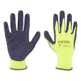   EXTOL PREMIUM kötött kesztyű nylon, varrat nélküli, méret  9' latexbe mártott teny. és ujjhegy, gumírozott mandzsetta
