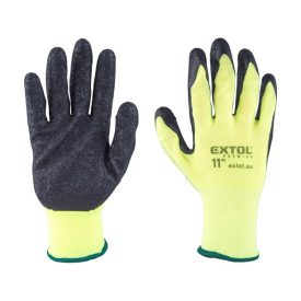   EXTOL PREMIUM kötött kesztyű nylon, varrat nélküli, méret  11' latexbe mártott teny. és ujjhegy, gumírozott mandzsetta
