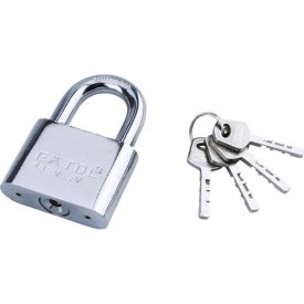   EXTOL PREMIUM lakat, vas, nikkel, 4db kulcs; 60mm, edzett acél kengyel, szárátmérő: 11mm