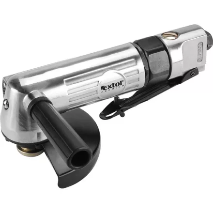 EXTOL PREMIUM gép 2 pneumatikus sarokcsiszológép, 125 mm (22,2mm ill. M10) , 10.000 1/min, 170l/min, 6,3 Bar, 1/4" tömlőcsatlakozó, 1,8 kg