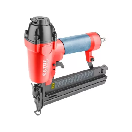 EXTOL PREMIUM gép 2 pneumatikus szögbelövő gép, szalagtáras szegekhez, üzemi nyomás: 4-7 Bar, csatlakozó: 1/4", 80 lövés/perc, 85l/perc