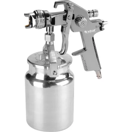 EXTOL PREMIUM 5 év festékszóró, alsótartályos, 1000ml, HVLP, fúvóka: 1,4mm, max. 410 l/min, 3 Bar, 1/4" tömlőcsatlakozó, 0,7kg
