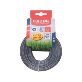   EXTOL PREMIUM damil szegélynyíró géphez 2,4 mm, kör keresztmetszetű, fekete közép/dual power, 15m