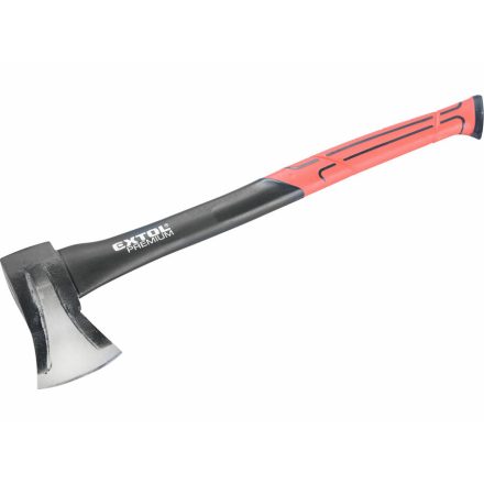 EXTOL PREMIUM 5 év hasító fejsze, ékes, üvegszálas nyél 1000g, nylon erősítéssel, 600 mm hosszú, TPR gumis markolat