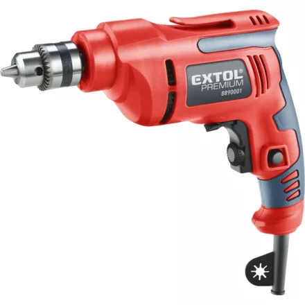 EXTOL PREMIUM gép 2 fúrógép 450W, 0-2800 ford/perc, kulcsos tokmány, 1,0-10mm, 1,6 kg papírdobozban