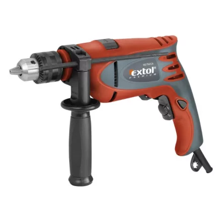 EXTOL PREMIUM gép 2 ütvefúrógép 750W, 0-3000 ford/perc, kulcsos tokmány, 1,5-13mm, papírdobozban