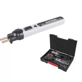   EXTOL PREMIUM akkus polisztirolvágó, huzalos 4V, 2000 mAh Li-ion akku
