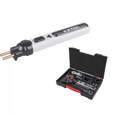 EXTOL PREMIUM akkus polisztirolvágó, huzalos 4V, 2000 mAh Li-ion akku