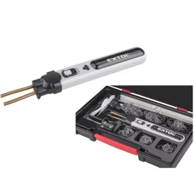   EXTOL PREMIUM akkus műanyag hegesztő- és kapcsozógép, 4V, 2000 mAh Li-ion akku