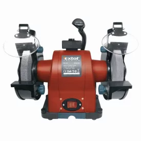   EXTOL PREMIUM gép 2 kettős köszörűgép 520W, száraz, 200×16×25mm, (P36, P80), 2950 ford/perc, 19kg, lámpával