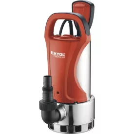   EXTOL PREMIUM gép 2 szennyvíz búvárszivattyú, úszókapcsolóval, 1100W,  INOX ház, szállító teljesítmény: 18,5m3/h, max. száll.8m