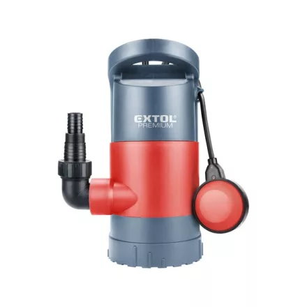 EXTOL PREMIUM gép 2 szennyvíz búvárszivattyú, talp magasság 3 méretben állítható, 900 W, szállító teljesítmény: 13m3/h, max. száll. 9 m