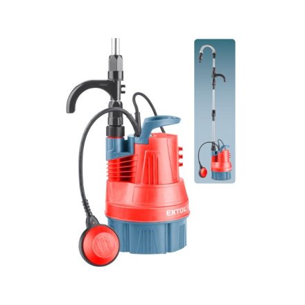 EXTOL PREMIUM gép 2 esővíz (hordóürítő) szivattyú tiszta vízhez, úszókapcsolóval, 350W, szállító teljesítmény: 5m3/h, max. száll. 11 m