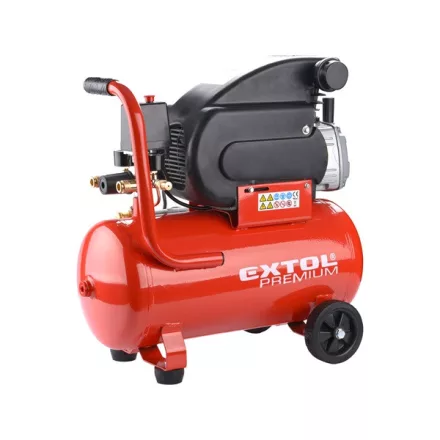 EXTOL PREMIUM gép 2 olajos légkompresszor, 1500W, 24l tartály, 8 bar; beszívott:200 l/min