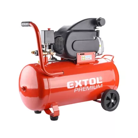 EXTOL PREMIUM gép 2 olajos légkompresszor, 1800W, 50l tartály, 8 bar; 235 l/min