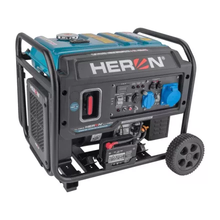 HERON gép benzinmotoros áramfejlesztő, 6 kVA, 230V, 1 fázisú, inverteres
