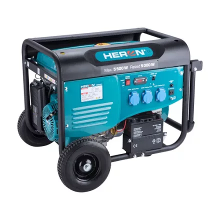 HERON gép Heron, benzinmotoros áramfejlesztő, max 5500 VA, egyfázisú, elektromos önindítóval; utódja 8896233