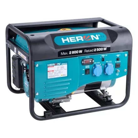 HERON gép Heron, benzinmotoros áramfejlesztő, max 2600 VA, egyfázisú
