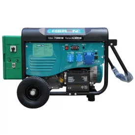   HERON gép HERON 421 GREEN, egyfázisú, 6,8 kVA-es, távindítóval felszerelt áramfejlesztő