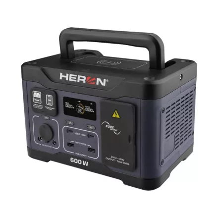 HERON gép hordozható áramforrás (power station) , 600W, 512 Wh
