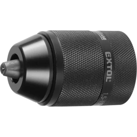 EXTOL PREMIUM click-lock gyorstokmány, befogás: 1,5-13mm, fém, csatlakozás 1/2" 20UNF, fekete